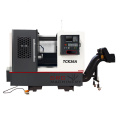 Máquina de torneamento de cama inclinada mini -inclinação da cama CNC Toolas ao vivo Tool de metal TCK36A